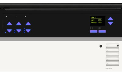 Lutron QSGRK-3PCE-TWH Grafik Eye QS 3 Zone Lighting Controller