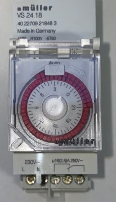 Muller Analogue DIN Rail Time Switch 230 V ac, 1-Channel