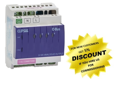 Clipsal L5504AMP ANALOG 4 CHANNEL OUTPUT 240V AC